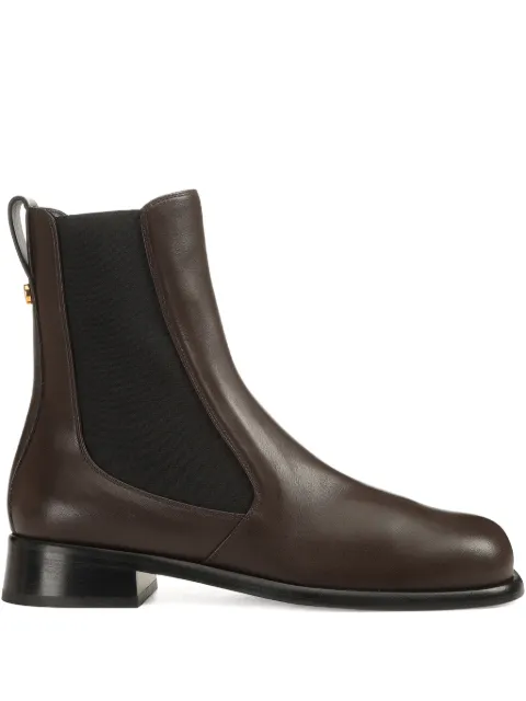 Sergio Rossi 25mm Avenue Chelsea leather boots Brown B10100MFL352370