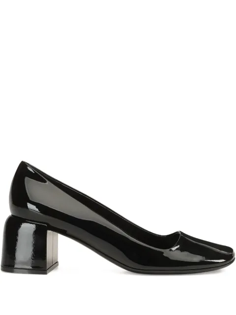 Sergio Rossi Convex block-heel pumps Black B11951MMVV36110
