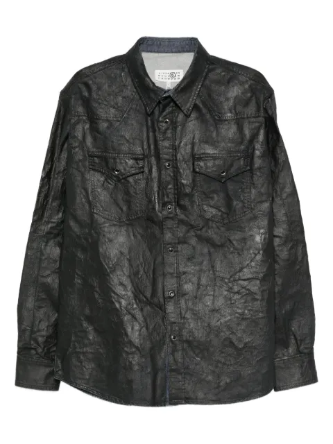 MM6 Maison Margiela double-pockets cotton shirt Blue SH2DT0033M30029