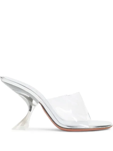Amina Muaddi sculpted heel sandals Neutrals 14S363531TAY