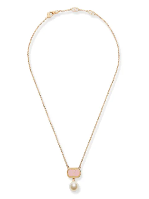 Valentino Garavani Ovalette faux-pearl necklace Gold WJ0X88LTD