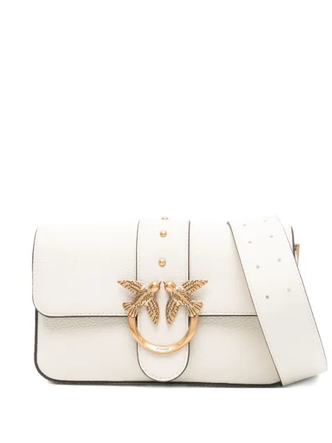 PINKO Love Birds leather shoulder bag Neutrals 104340A2OX
