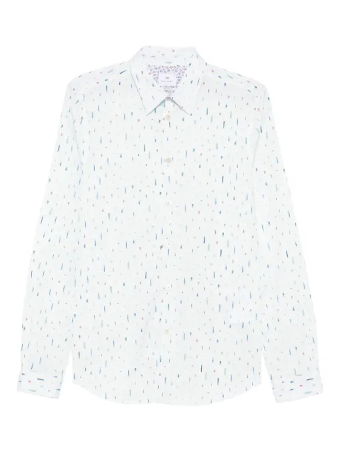 PS Paul Smith Freefall printed long-sleeve shirt Blue M2R610PT22502