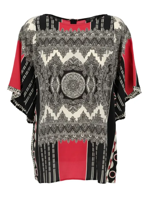 Etro Pre-Owned patchwork silk blouse Black WCV241010179