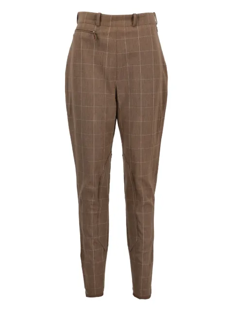 Hermès Pre-Owned checked trousers Brown MR20062546