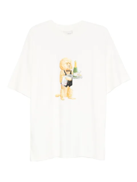 Drôle De Monsieur dog-design T-shirt Neutrals ITS271CO002