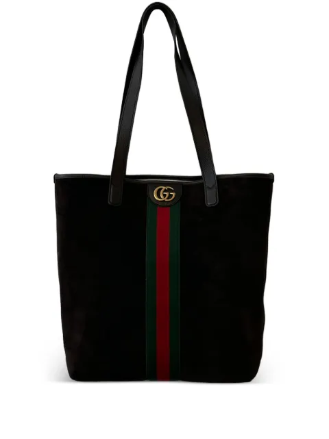 Gucci suede stripe shoulder bag Black 834465AAE1D