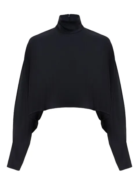 LAPOINTE high-neck cropped top Black R2242228OJA