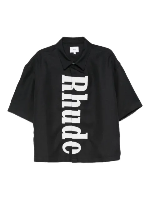 RHUDE logo-print shirt Black RHPF25SR01731