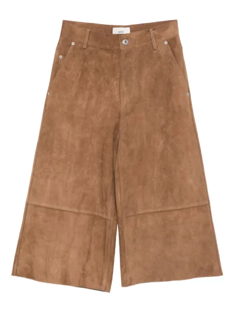 AMI Paris suede side-pocket trousers Brown FSO813LH0059