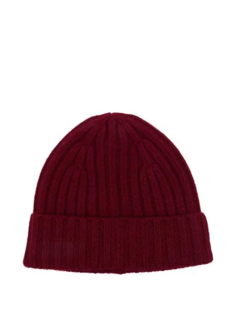 BeYou ribbed-knit cashmere beanie Red CD6083F5