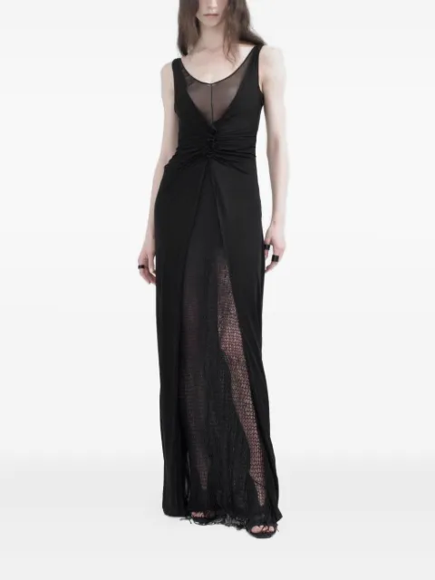 YEHUAFAN gathered dress Black C9000035