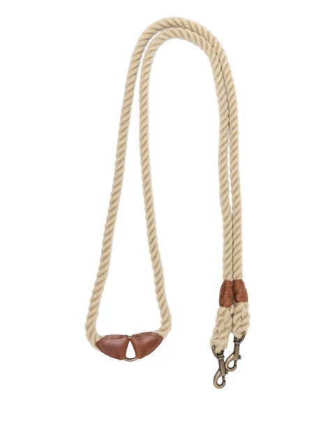 POLDO DOG COUTURE Bonfire rope leather dog leash Neutrals BONFIRELEASH