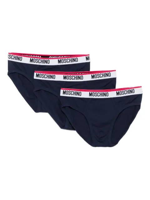 Moschino logo-band briefs pack (pack of three) Blue A13934300