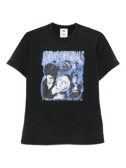 adidas graphic-print T-shirt Black JX1278