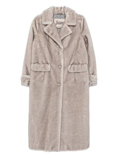 Herno notched-lapel welt-flap-pocket coat Grey GC000545D12739