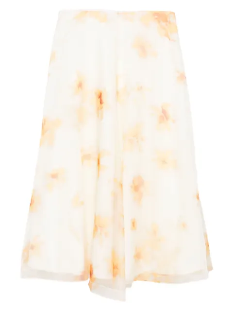 Altuzarra floral-print silk midi skirt White F1255013BSP031