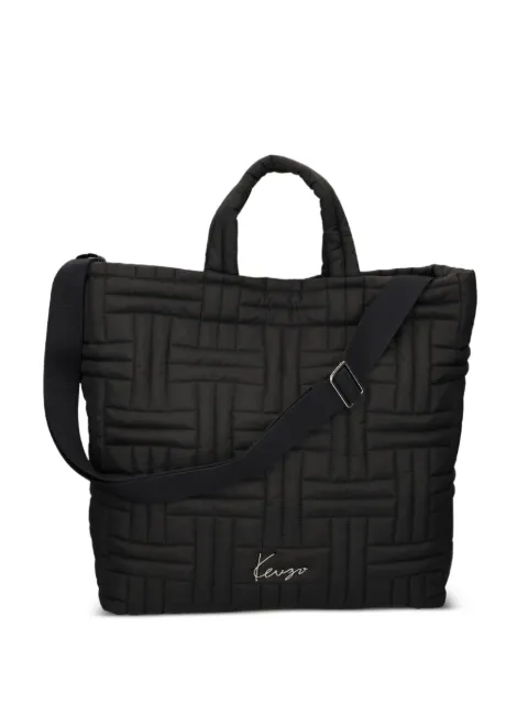 Kenzo logo-plaque tote bag Black FF62SA711F03