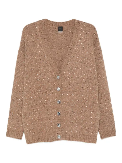PINKO rhinestone-embellished cardigan Neutrals 105739A2U4