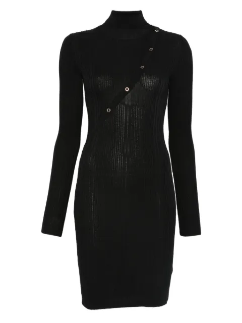 Patrizia Pepe ribbed-knit dress Black 8A1549K280