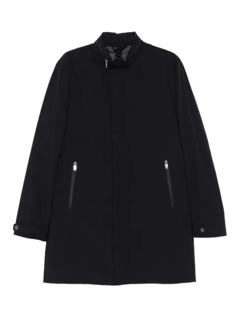 Corneliani zip-fastening high-neck coat Blue 2625M32620152
