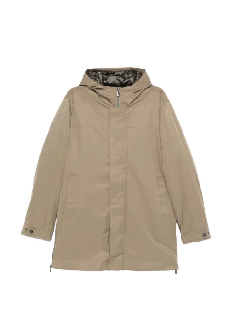 Corneliani long-sleeve hooded coat Neutrals 2625V22620146