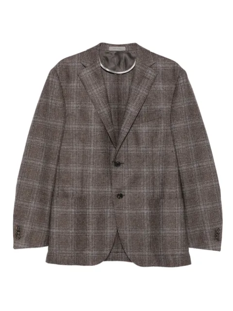 Corneliani checked two-button blazer Brown 26X2402616212