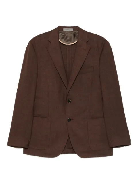 Corneliani patch-pocket two-button blazer Brown 26X2402618475