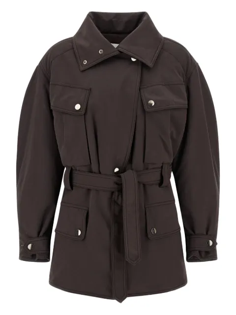 THE ANDAMANE belted-waistband multi-pocket jacket Brown T182025ATNP252DARKBROWN