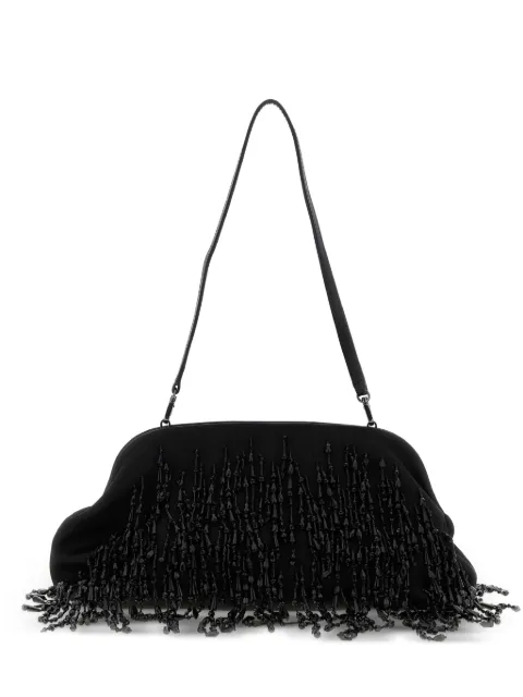 Alberta Ferretti beaded-fringe clutch Black A311166760