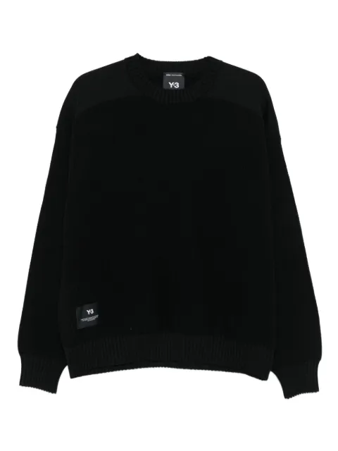 Y-3 ribbed crew-neck sweater Black KD2555
