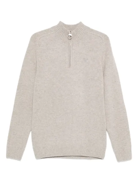 Barbour Grangetown zip-up sweater Neutrals MKN1653GY15