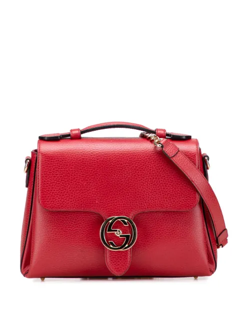 Gucci Pre-Owned 2000-2015 Small Dollar Calf Interlocking G satchel Red 679JEBEA6DLWPN0L
