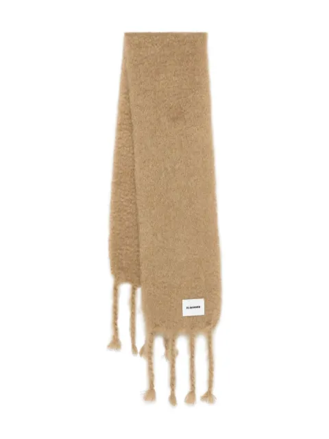 JIL SANDER+ logo-patch scarf Neutrals J47TE0122J40041