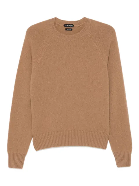 TOM FORD raglan-sleeve cashmere sweater Neutrals KCL064YMK097JB252