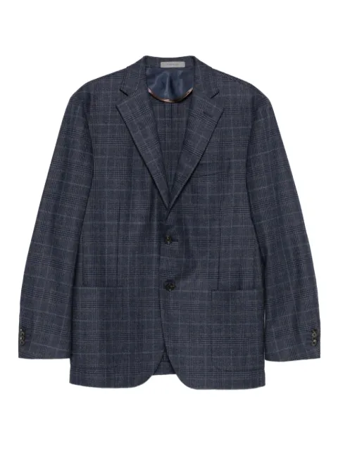 Corneliani checked two-button blazer Blue 26X2402616325