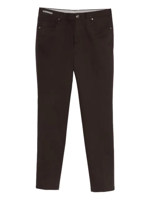 Corneliani cotton trousers Brown 264L012618504