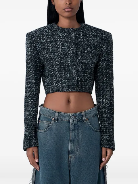 Diesel G-Crop-G tweed cropped jacket Black A220430EPCS