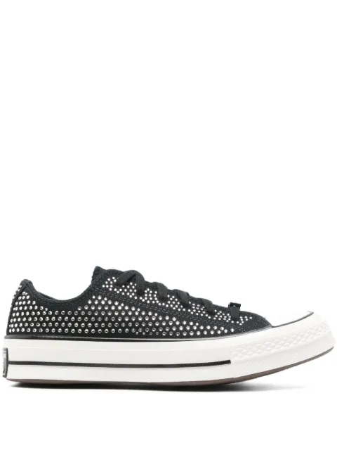 Swarovski x Converse embellished low-top sneakers Black A16171C001