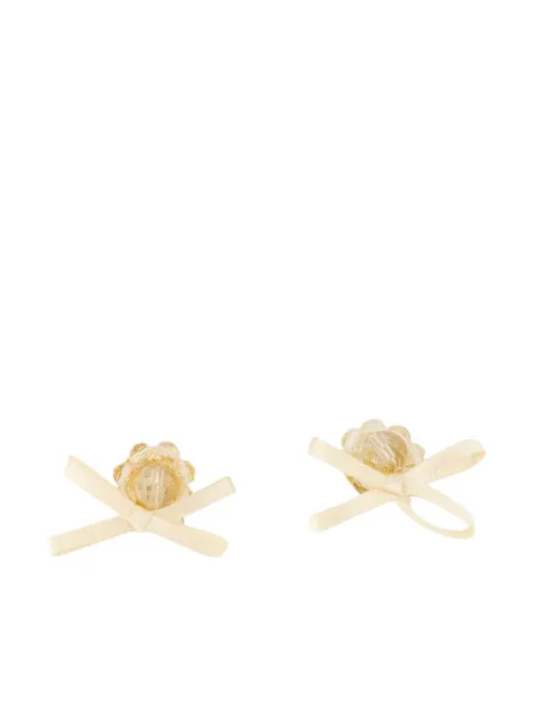 Simone Rocha bow earrings Yellow ERG5520903CRYSTALBISCUIT