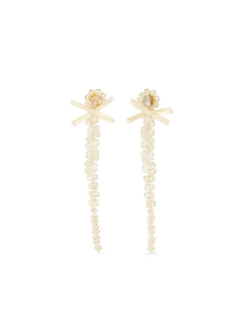 Simone Rocha Petite Bow Drip earrings Gold ERG5470903CRYSTALBISCUIT