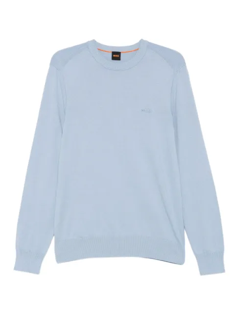 BOSS crew-neck logo sweater Blue 50508766