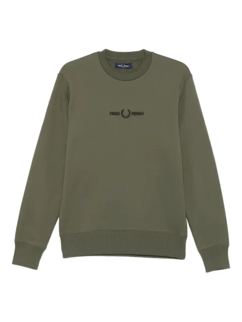 Fred Perry embroidered-logo sweatshirt Green M4727