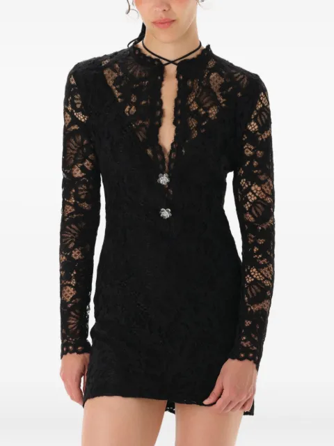 MANURÍ high-neck mini dress Black MRSS25DR9VIPL1902