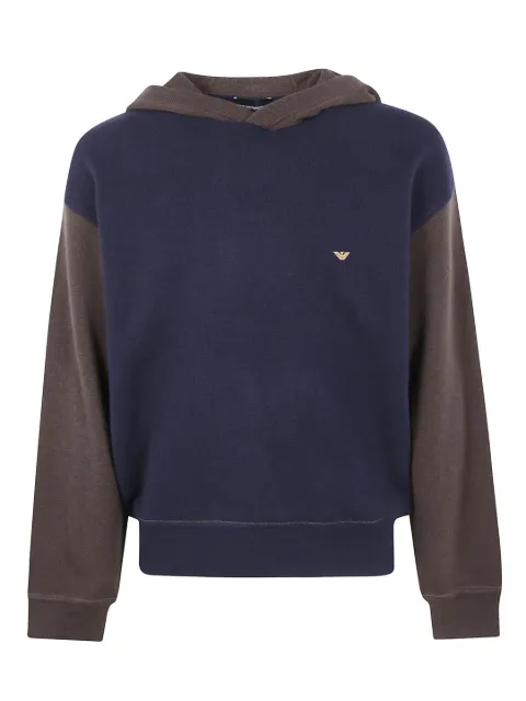 Emporio Armani contrasting-panel hoodie Blue EM002020AF19444