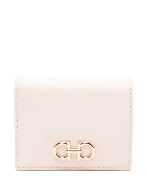 Ferragamo Gancini logo-plaque leather wallet Pink 787032