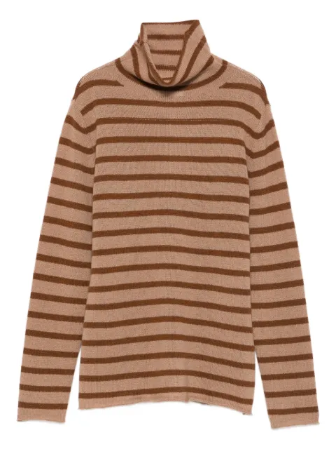 BeYou striped turtleneck top Neutrals CD4047F5
