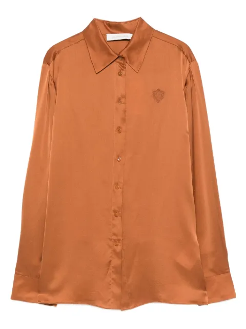 ZIMMERMANN embroidered silk shirt Orange 5747TF251