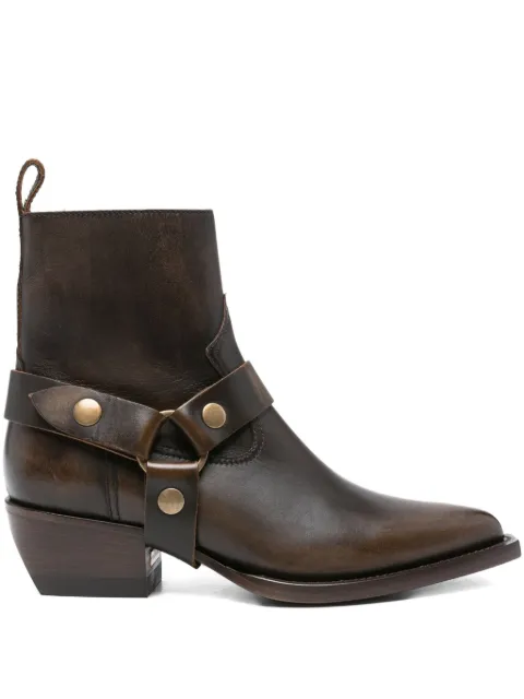 Golden Goose 40mm leather ankle-strap boots Brown GWF00545F007615