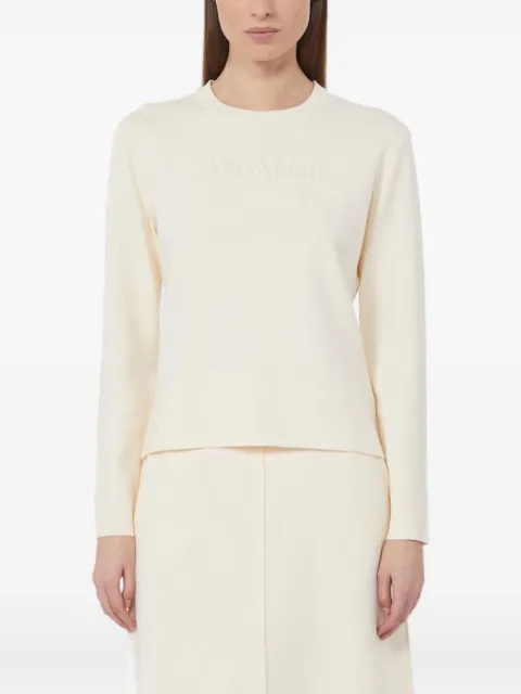 Max Mara logo-embossed sweater Neutrals 2521366029600